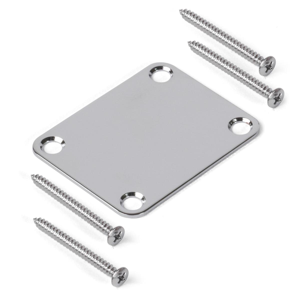 Neck Plate Chrome avec Vis Guitares Perro