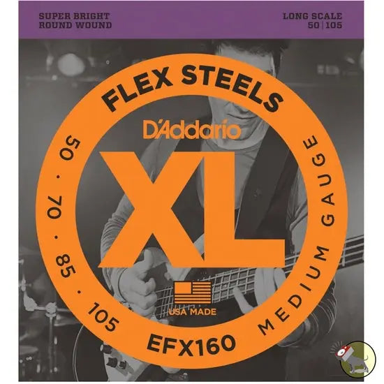 D'Addario EFX-160 Flex Steel 50-105 Long Scale D'Addario